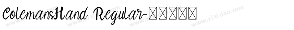 ColemansHand Regular字体转换